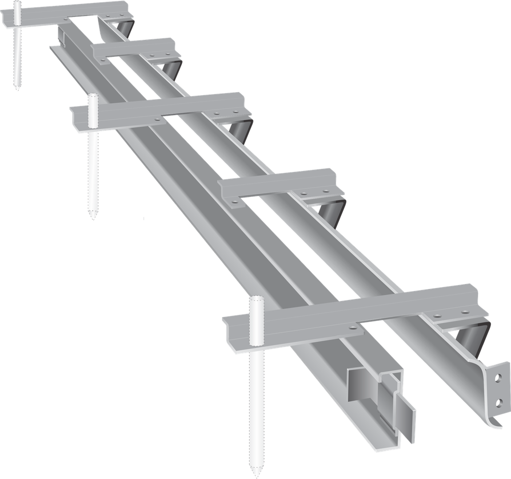 MOLDE CORDÓN RECTO; largo 3 m; altura 15 cm; respaldo chapa  de 3;20mm y caravista chapa de 4;75mm