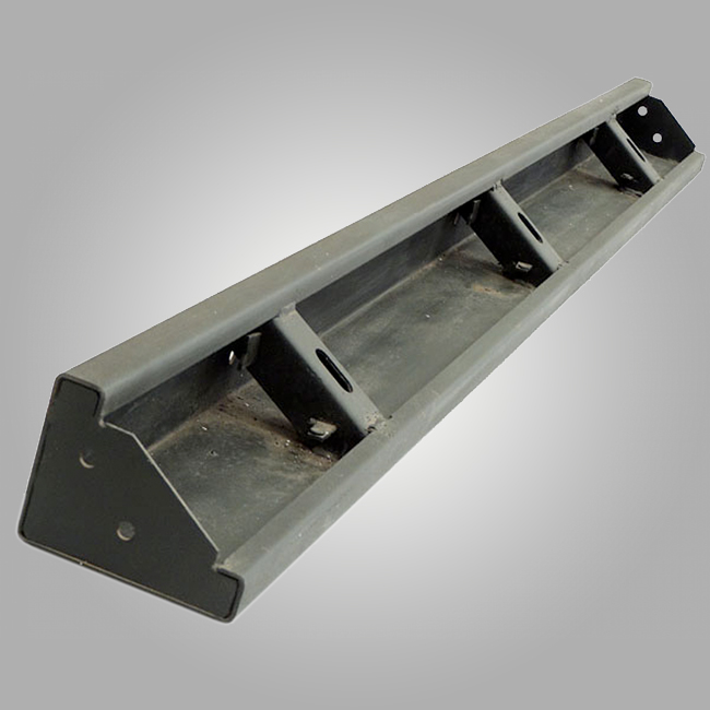 MOLDE BASE DOBLE PROPÓSITO RECTO; chapa de 4;75 mm; largo  3 m; altura 15/20 cm