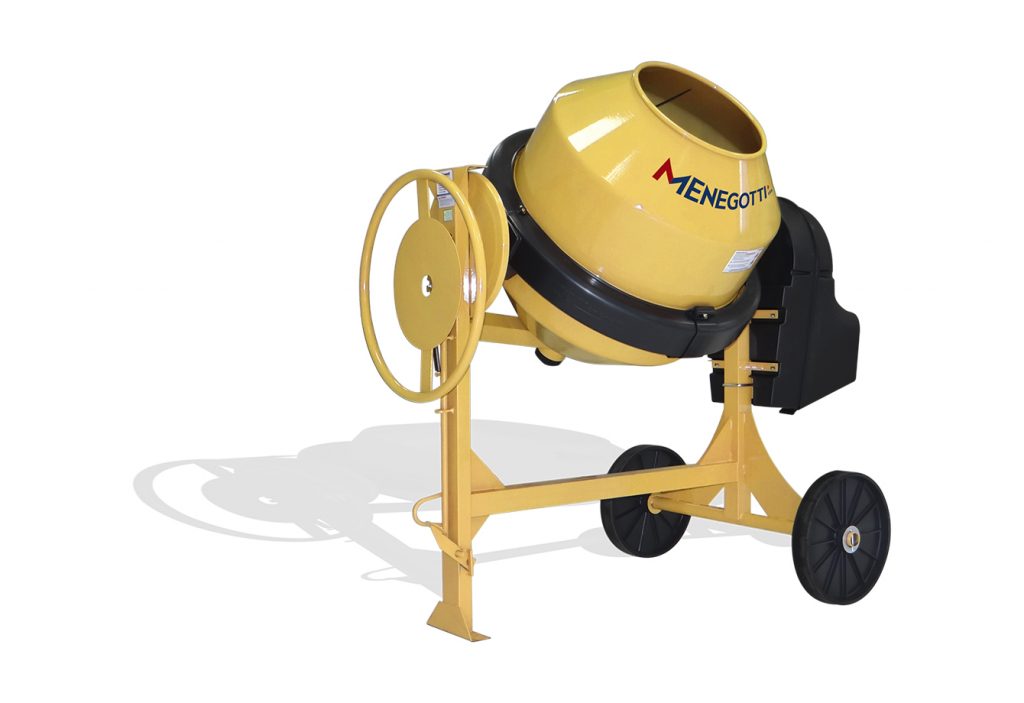 HORMIGONERA 250 lt. Menegotti Con motor Monofásico 220V 1HP 4P 50Hz