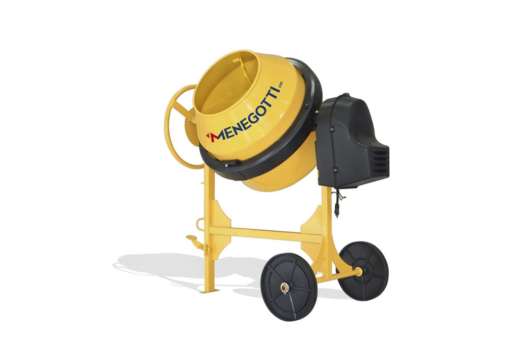 HORMIGONERA 150 lt. Menegotti Con motor Monofásico 220V 1/3CV 4P 50Hz