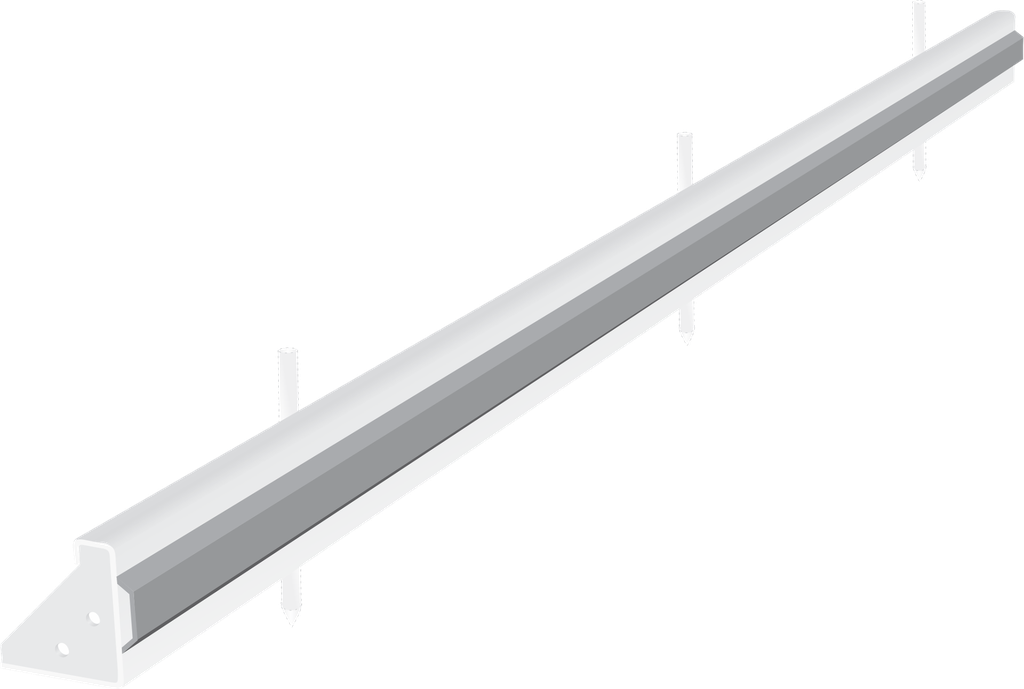TRAPECIO; chapa de 3;20mm; largo 3m; base mayor 50mm; base menor 35mm; altura 20mm