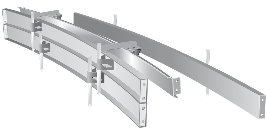 MOLDE BOCACALLE CORDÓN CUNETA CURVO, chapa de 3,20 mm, respaldo en 2 sectores altura 15 cm y caravista  y costado cuneta altura 15 cm, una esquina (90°), radio 6 m en 4 tramos, desarrollo 9,42 m